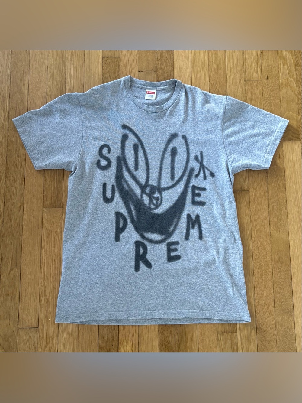 Supreme Shirt Graffiti Smile Clown Tee FW18 Grey Black Large Chito
